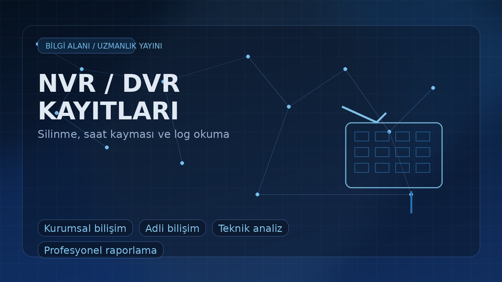 NVR/DVR Kayıtları Nasıl İncelenir? Silinme Şüphesi, Saat Kayması ve Log Okuma Rehberi